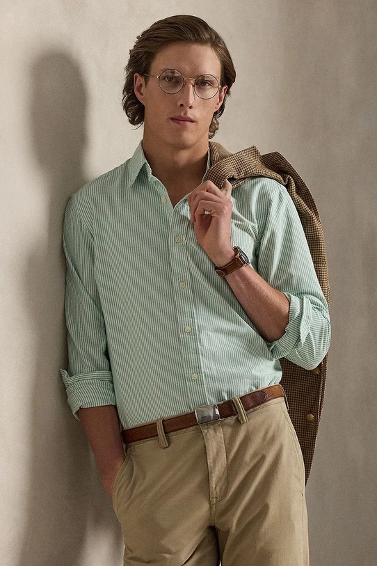 Polo Ralph Lauren cămașă din bumbac 710953704 verde