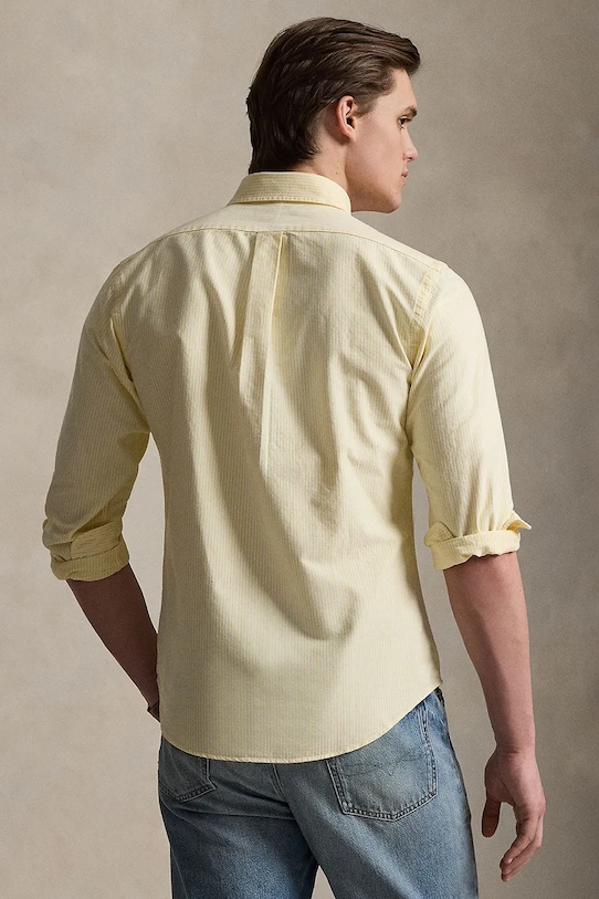 Бавовняна сорочка Polo Ralph Lauren 710953704 жовтий SS26