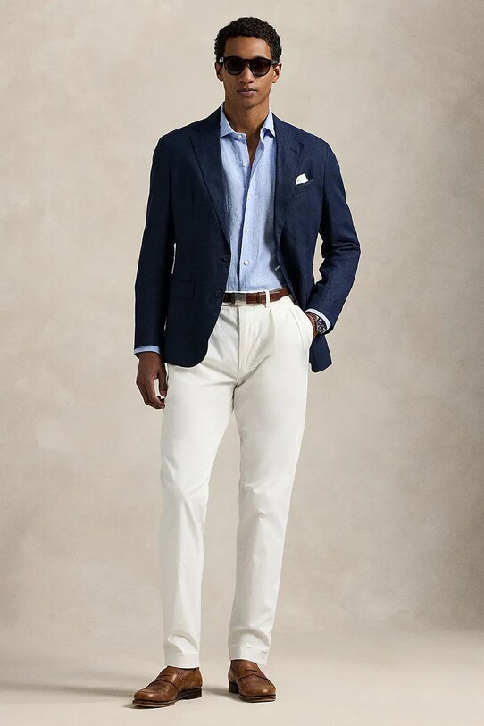Ρούχα Πουκάμισο από λινό Polo Ralph Lauren 710968971 μπλε
