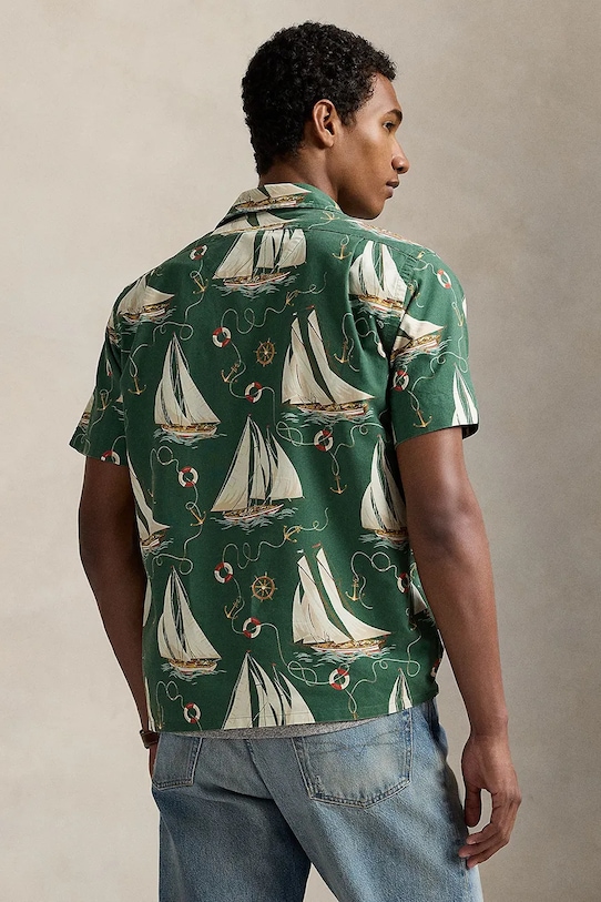 Polo Ralph Lauren koszula 710971217 zielony AW25