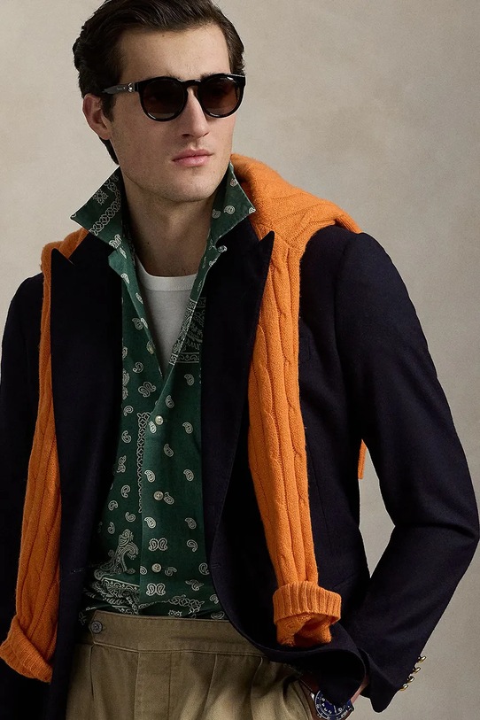 Ľanová košeľa Polo Ralph Lauren 710971799 zelená