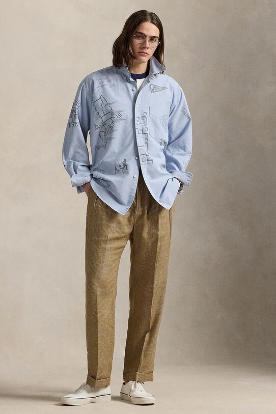 Odzież Polo Ralph Lauren koszula 710972188 niebieski