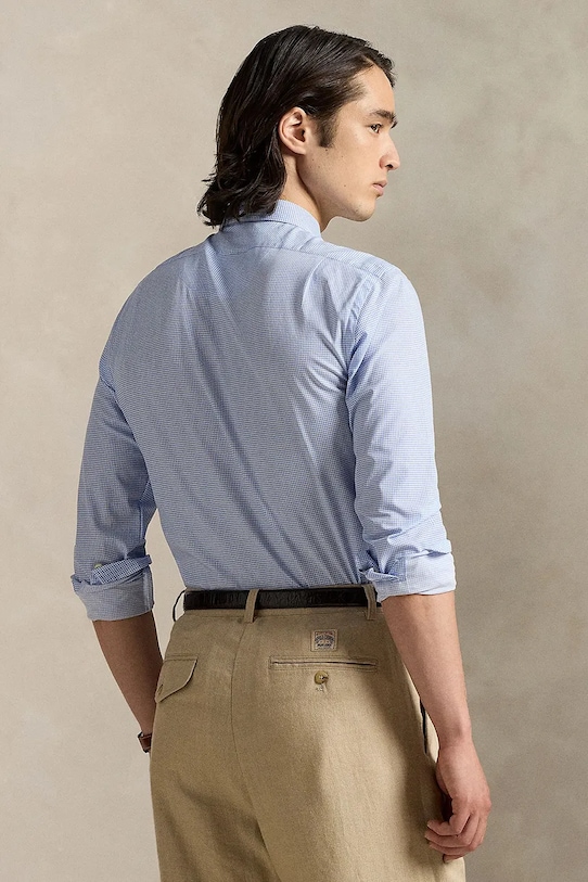 Košeľa Polo Ralph Lauren 710974530 modrá AW25