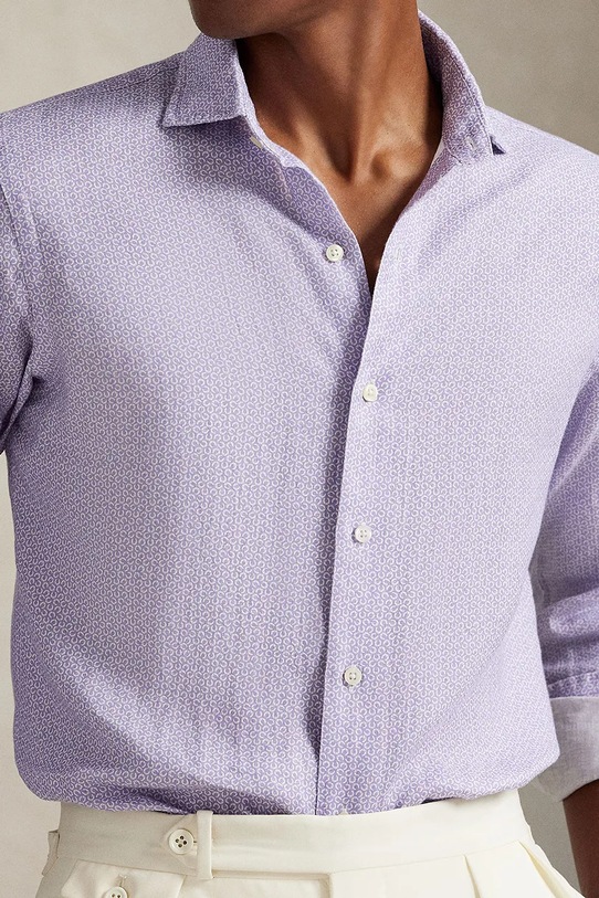 Odzież Polo Ralph Lauren koszula lniana 710974546 fioletowy