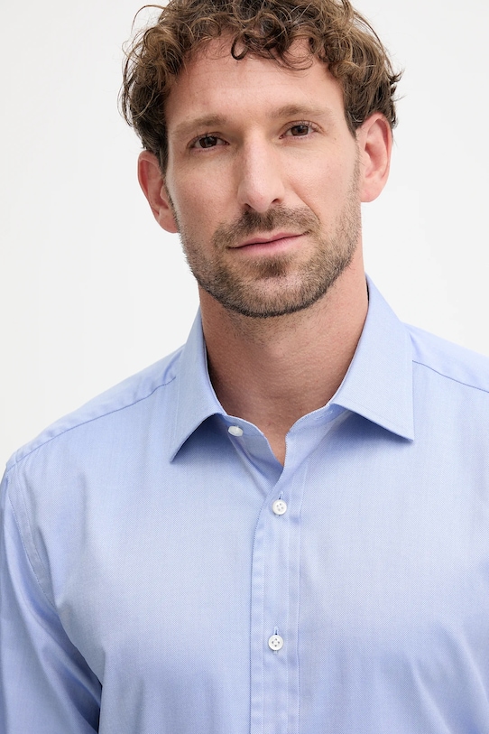 BOSS koszula bawełniana BECKHAM X BOSS niebieski 50554813