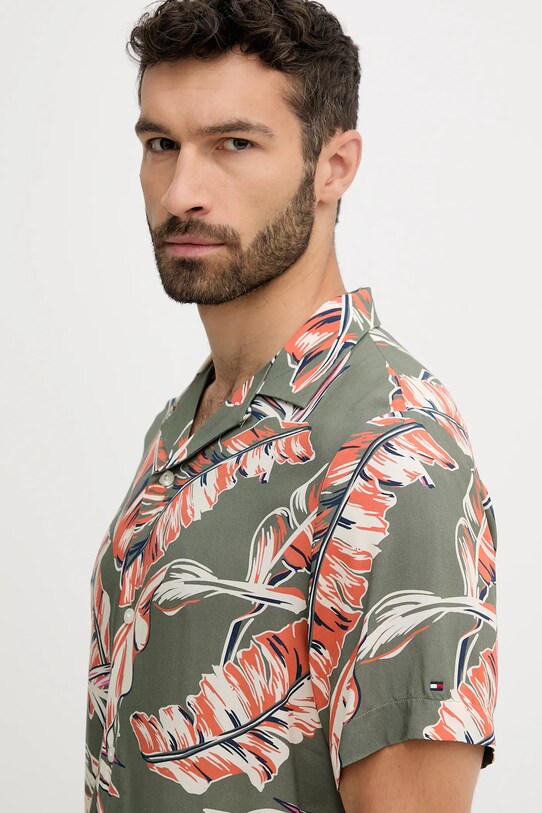 Odzież Tommy Hilfiger koszula MW0MW39449 zielony