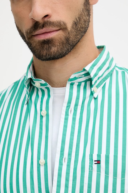 Tommy Hilfiger koszula bawełniana MW0MW39451 zielony