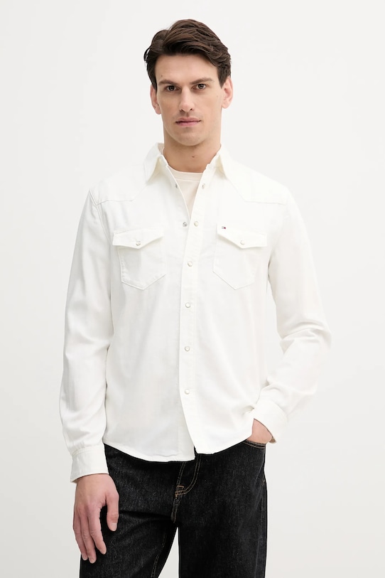 Tommy Hilfiger cămașă jeans lung bej MW0MW40684