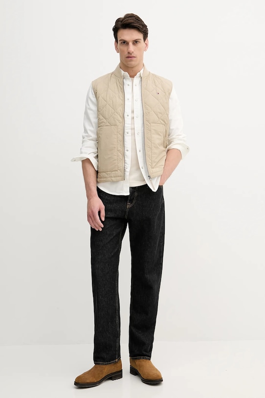 Tommy Hilfiger cămașă jeans MW0MW40684 bej AW25