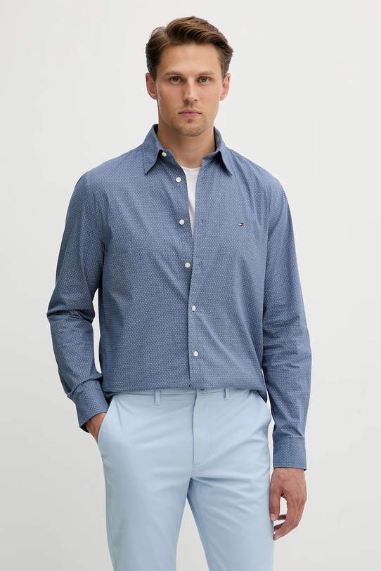 Tommy Hilfiger cămașă din bumbac cu modele albastru MW0MW39438