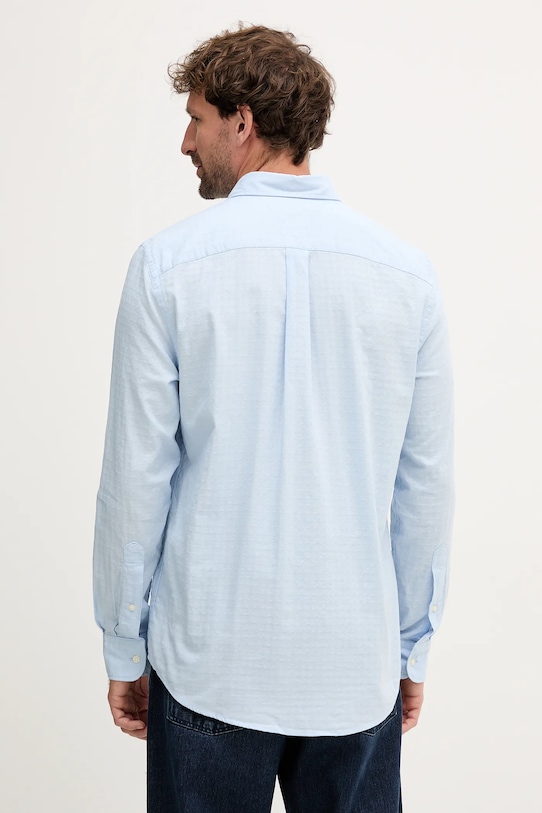 Odzież Tommy Hilfiger koszula bawełniana MW0MW39446 niebieski
