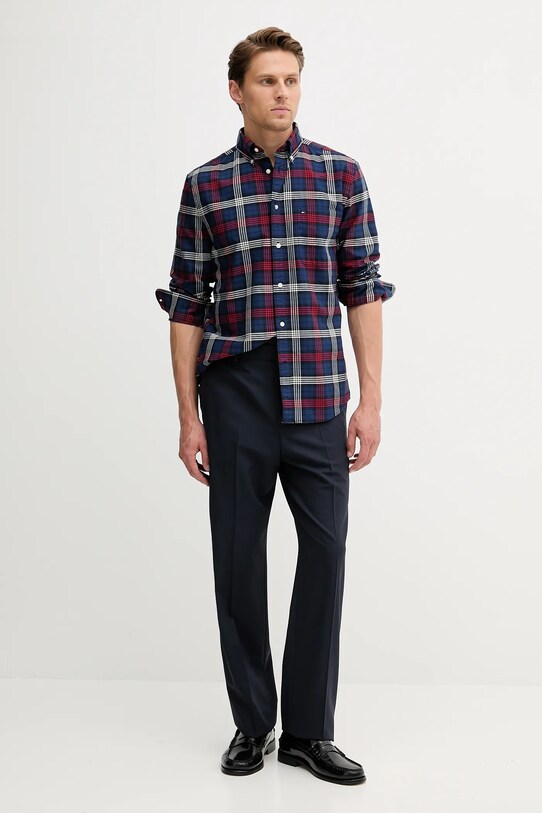 Tommy Hilfiger cămașă din bumbac MW0MW39681 bleumarin AW25