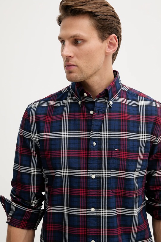 Tommy Hilfiger cămașă din bumbac bleumarin MW0MW39681