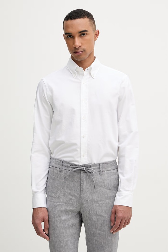 Tommy Hilfiger srajca moška bombažna bela MW0MW39754