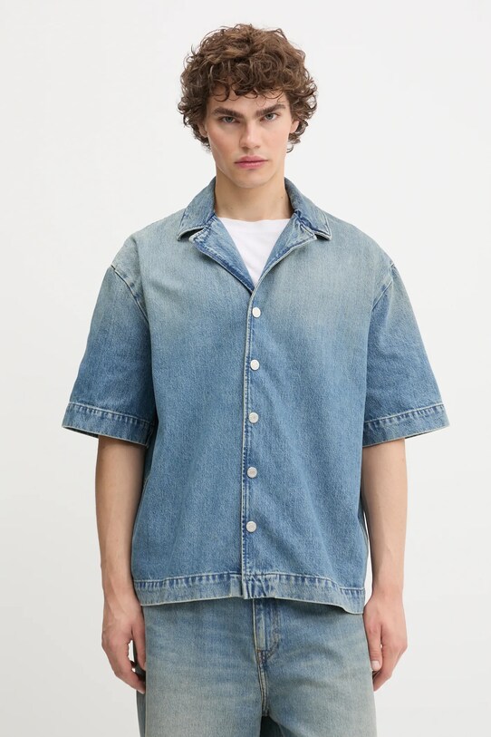 Won Hundred cămașă jeans scurt albastru 3776.15028