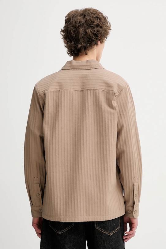 Одежда Хлопковая рубашка Samsoe Samsoe SADAMON M25200057 коричневый