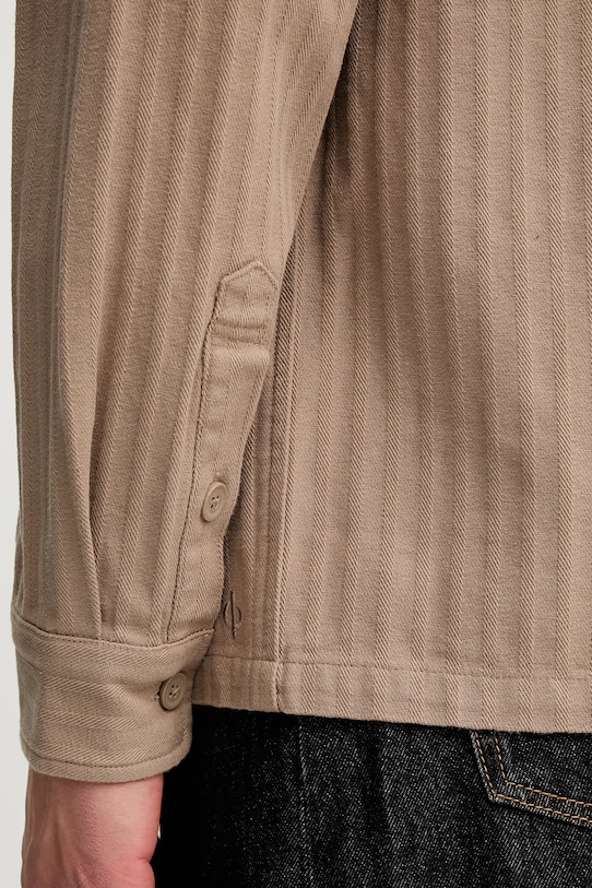 Хлопковая рубашка Samsoe Samsoe SADAMON M25200057 коричневый