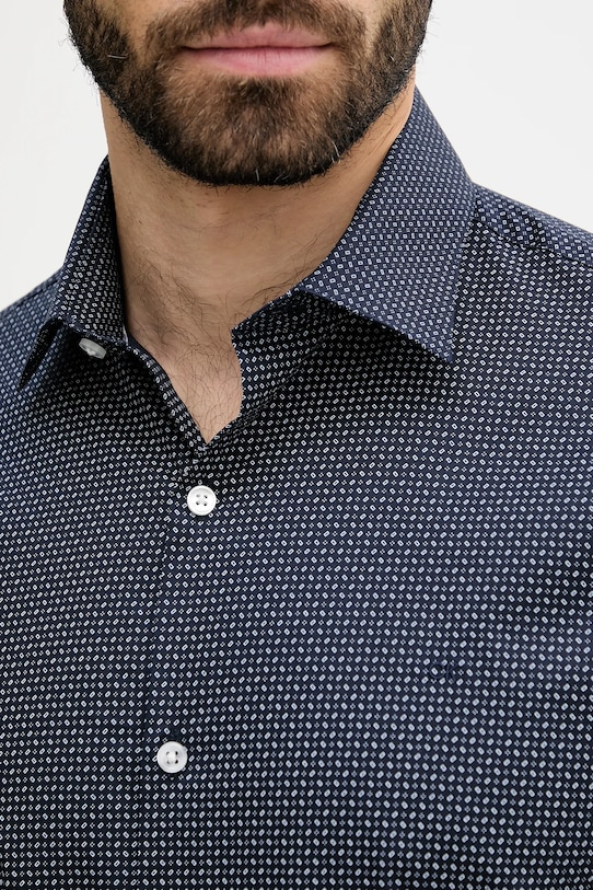 Πουκάμισο Calvin Klein LV019EU005 σκούρο μπλε