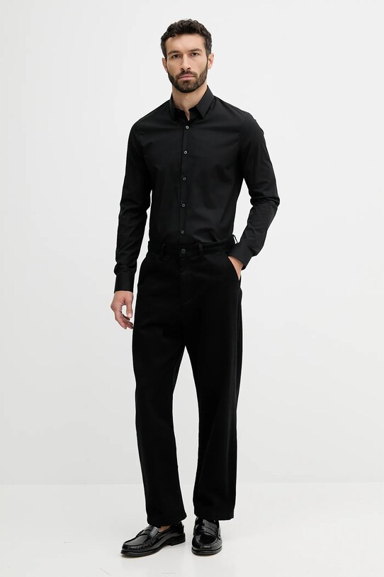 Calvin Klein koszula LV019EU030 czarny AW25