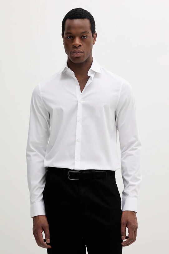 Calvin Klein koszula z elastanem biały LV019EU000