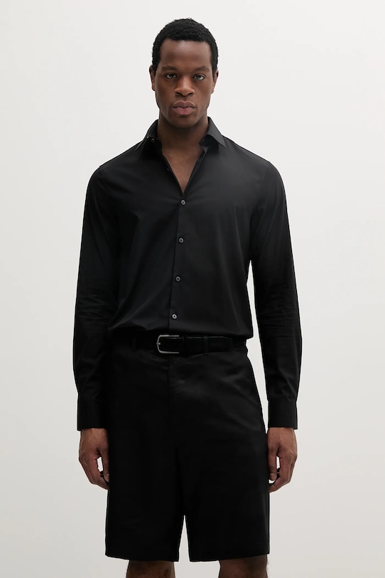 Πουκάμισο Calvin Klein slim μαύρο LV019EU000