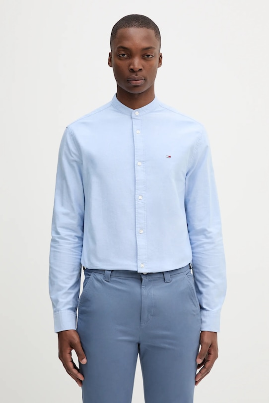 Бавовняна сорочка Tommy Jeans casual блакитний DM0DM21690
