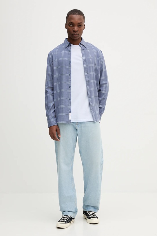 Tommy Jeans koszula bawełniana DM0DM21701 niebieski AW25