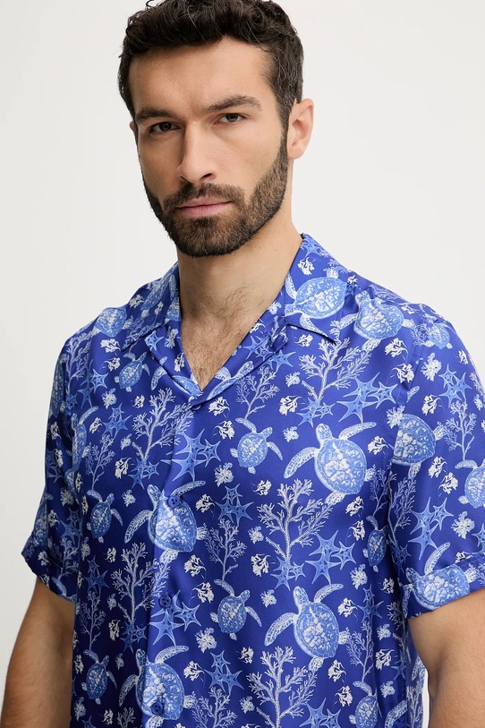 Odzież Vilebrequin koszula jedwabna CHARLI HARCW227 fioletowy