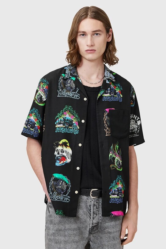 AllSaints koszula GNAR casual czarny M059SC