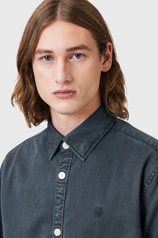 AllSaints koszula BODHI M090SC granatowy AW25
