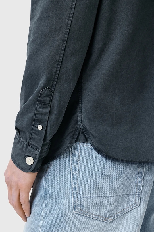 Ρούχα Πουκάμισο AllSaints BODHI M090SC σκούρο μπλε