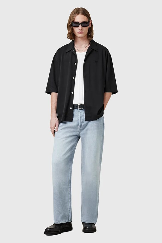 AllSaints koszula RIALTO M161SC czarny