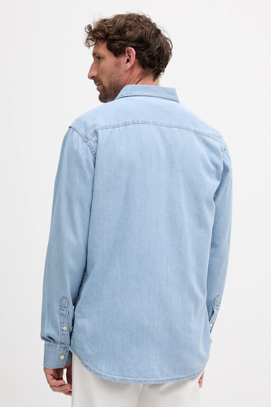 Odzież Calvin Klein Jeans koszula bawełniana LV040BM796 niebieski
