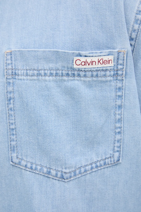 Calvin Klein Jeans koszula bawełniana LV040BM796 niebieski