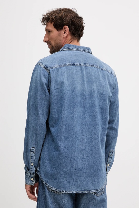 Odzież Calvin Klein Jeans koszula jeansowa LV040EM774 niebieski