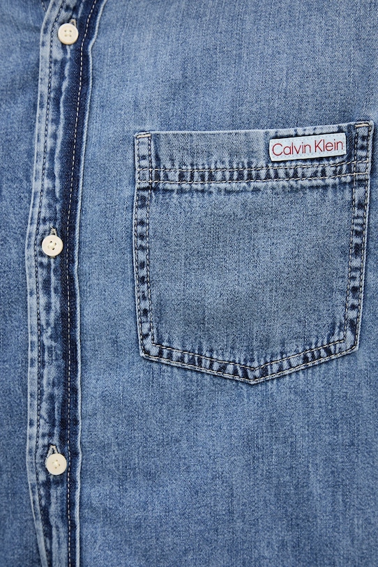 Calvin Klein Jeans koszula jeansowa LV040EM774 niebieski