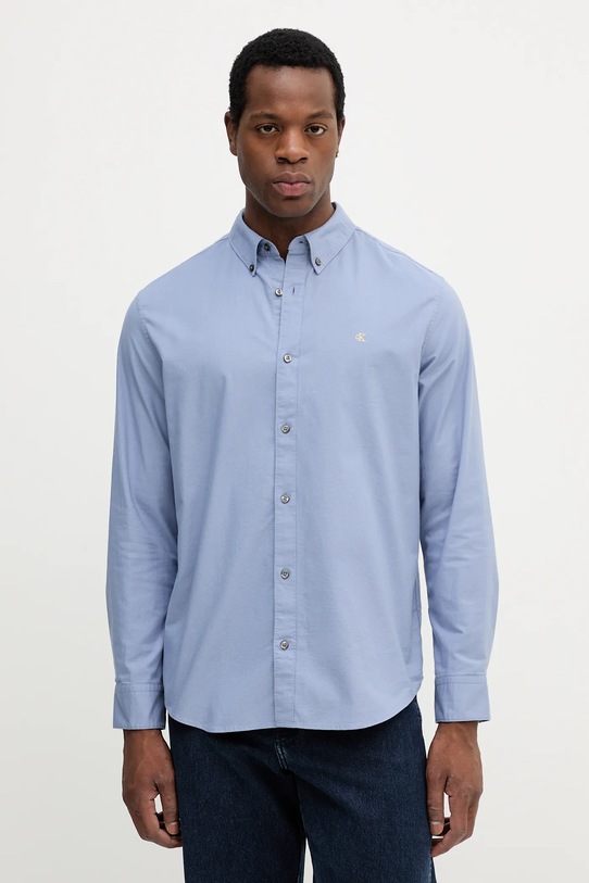 Calvin Klein Jeans koszula z elastanem niebieski LV140EM125