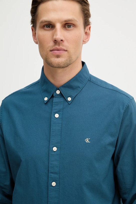 Calvin Klein Jeans koszula turkusowy LV140EM125