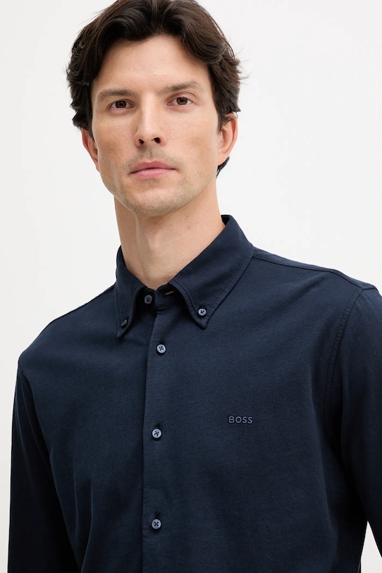 BOSS Orange koszula bawełniana granatowy 50543089
