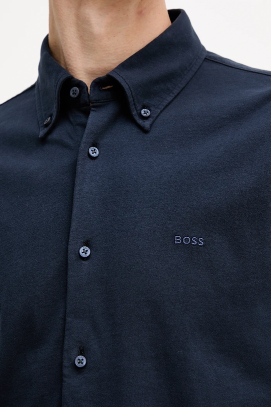 Pamučna košulja BOSS Orange 50543089 mornarsko plava