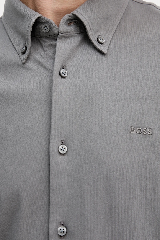 BOSS Orange koszula bawełniana 50543089 szary
