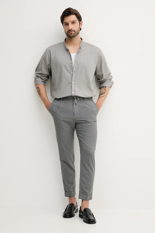 BOSS Orange cămașă din bumbac 50543101 verde AW25