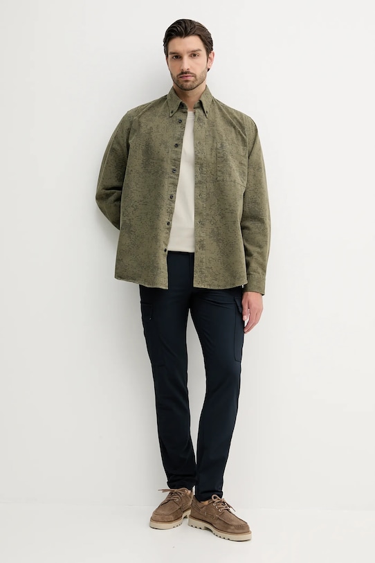 BOSS Orange koszula jeansowa 50544858 zielony AW25