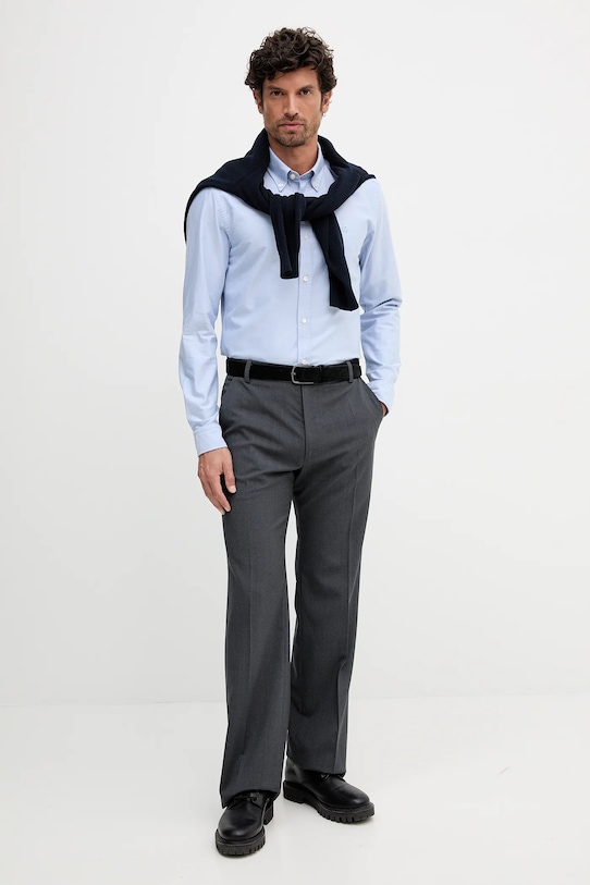 Bavlnená košeľa BOSS 50544951 modrá AW25