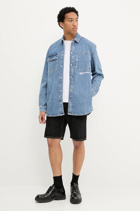 Karl Lagerfeld Jeans koszula jeansowa A3M16004 niebieski AW25