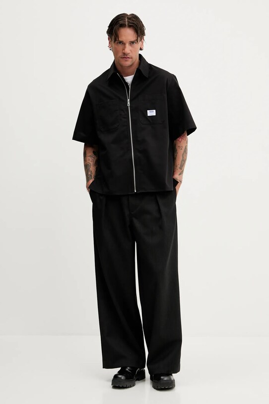 Hugo Blue cămașă din bumbac 50545166 negru AW25