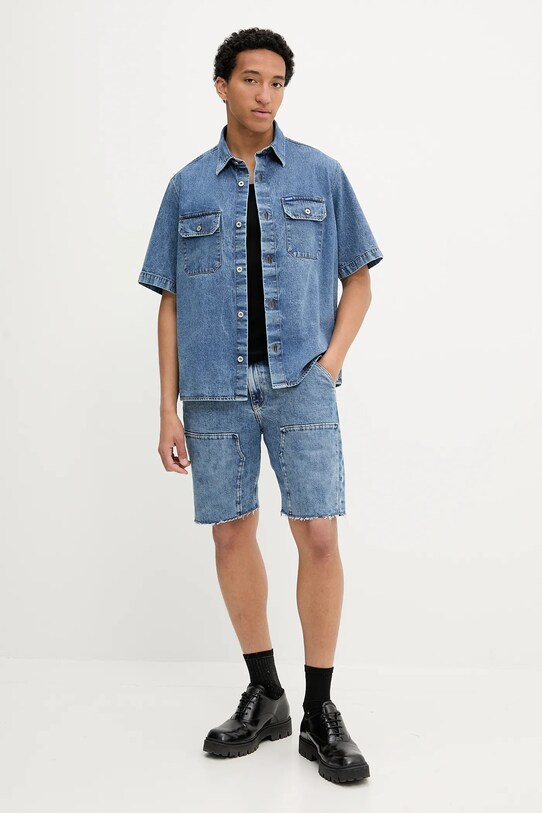 Hugo Blue koszula jeansowa 50545213 niebieski AW25