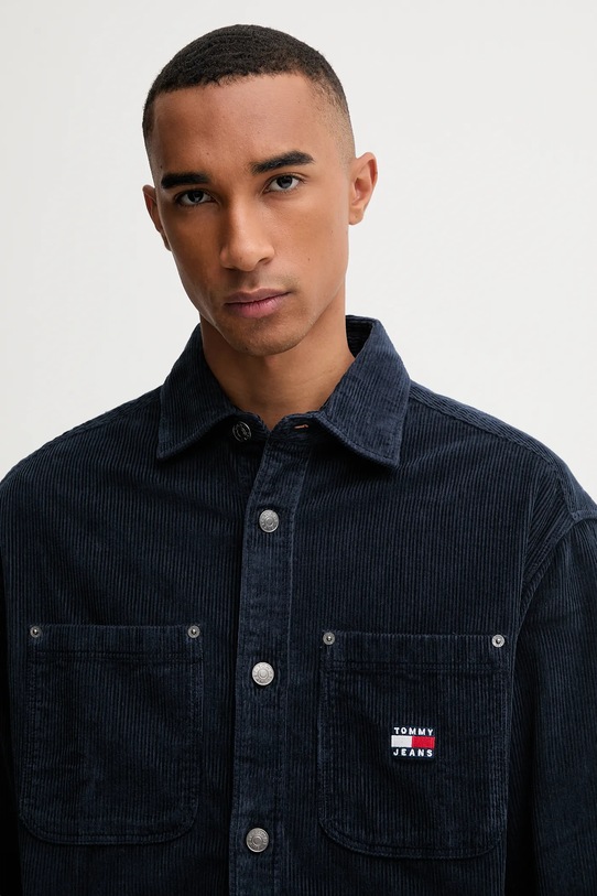 Tommy Jeans koszula sztruksowa granatowy DM0DM22016