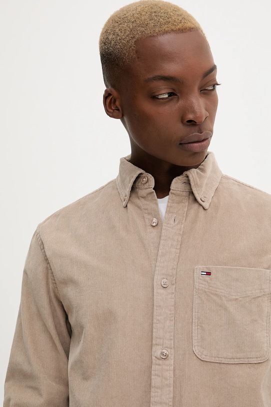 Вельветовая рубашка Tommy Jeans коричневый DM0DM22021