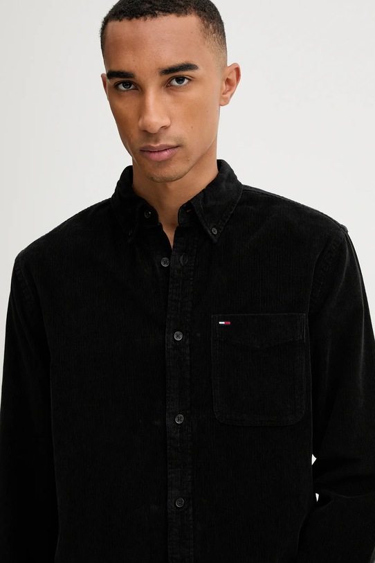 Tommy Jeans koszula sztruksowa czarny DM0DM22021